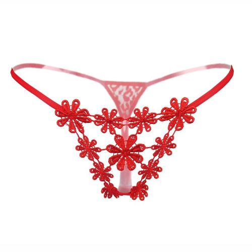 Sexy Lingerie Crotchless Women's Panties Lace Bowknot G-strings Thongs Temptation Erotic Women Underwear Intimate Underpant